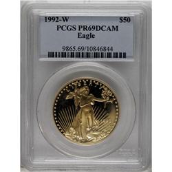 1992-W G$50 One-Ounce Gold Eagle PR69 Deep Cameo PCG