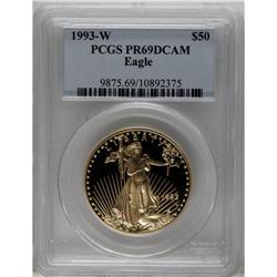 1993-W G$50 One-Ounce Gold Eagle PR69 Deep Cameo PCG