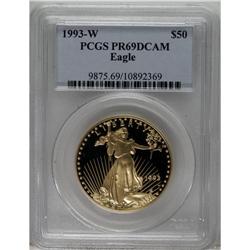 1993-W G$50 One-Ounce Gold Eagle PR69 Deep Cameo PCG