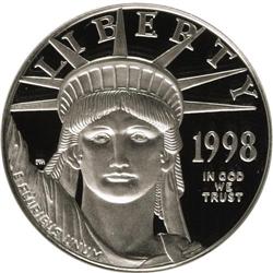 1998-W P$25 Quarter-Ounce Platinum Eagle PR69 Deep Cam