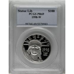 1998-W P$100 One-Ounce Platinum Eagle PR69 Deep Came