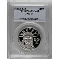 2000-W P$100 One-Ounce Platinum Eagle PR69 Deep Came