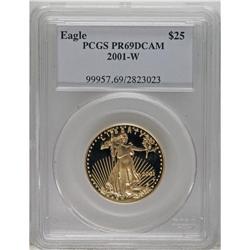 2001-W G$25 Half-Ounce Gold Eagle PR69 Deep Cameo PC