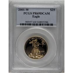 2001-W G$25 Half-Ounce Gold Eagle PR69 Deep Cameo PC