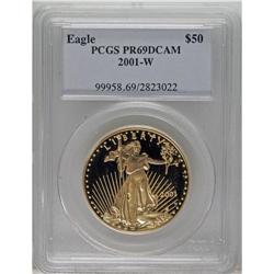 2001-W G$50 One-Ounce Gold Eagle PR69 Deep Cameo PCG