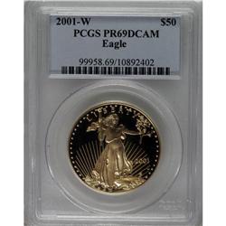 2001-W G$50 One-Ounce Gold Eagle PR69 Deep Cameo PCG