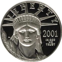 2001-W P$25 Quarter-Ounce Platinum Eagle PR69 Deep Cam