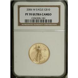 2006-W G$10 Quarter-Ounce Gold PR70 Deep Cameo NGC.
