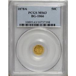 1878/6 50C Indian Round 50 Cents, BG-1066, High R.5,