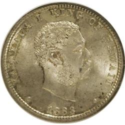 1883 25C Hawaii Quarter MS64 NGC. NGC Census: (149/162