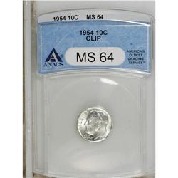 1954 10C MS64 ANACS. NGC Census: (15/690). PCGS Popula