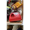 Image 2 : TRAY OF ELECTRICAL TESTERS, CORDLESS DRILL, MILWAUKEE M12 CHARGER