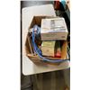 Image 1 : Box of shower items and water filter with halogen lights