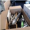Image 2 : Box of kitchen utensils and two boxes of glass jars with metal lids