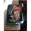 Image 1 : TOTE OF VARIOUS HARDWARE, PLUMBING ITEMS