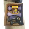 Image 2 : Box of dumbbells and stress relief ball with stepper exerciser