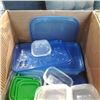 Image 2 : Two boxes of glass lock Containers and plastic containers