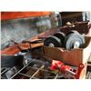 Image 4 : 4 LARGE CASTORS, BAR CLAMP AND BOAT SEAT
