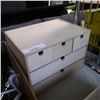 Image 4 : Wooden hardware organizer to with box of nuts and plant hanging brackets