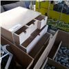 Image 5 : Wooden hardware organizer to with box of nuts and plant hanging brackets
