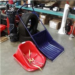 GARANT SNOW SHOVEL AND SLED