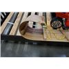 Image 6 : TORPEDO WOOD SLED AND KIDS MOTORCYCLE TOY