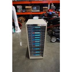 Westward metal organizer with plastic drawers
