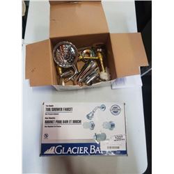 GLACIER BAY TUB SHOWER FAUCET AND MOEN TRIM KIT