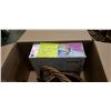 Image 5 : BOX OF VARIOUS ITEMS - MOOD LIGHT, BASKETS, PUZZLES, ETC