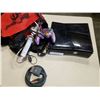 Image 1 : Xbox 360 console with controller, gamecube controller and hair style wand