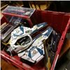 Image 5 : Tote of star wars toys may be missing parts with hungry hungry hippos game and eating trays