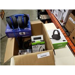 Box of playstation and Xbox gaming headsets