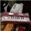 Image 2 : Box of various toys and games including vintage radio shack keyboard