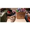 Image 1 : BOX OF HATS AND BOX OF WATERBOTTLES