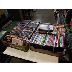 2 TRAYS OF DVDS