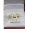 Image 1 : STERLING SILVER YELLOW GOLD PLATED RING - RETAIL $150