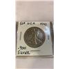 Image 3 : 3 1942 WARTIME COINS CANADIAN 50 CENT .800 SILVER, USA 50 CENT .900 SILVER, AND GERMAN REICHSPFENNIG