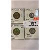 Image 2 : 8 CANADIAN 1947 COINS .800 SILVER AND 4 MAPLE LEAF COINS