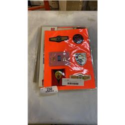 Lot of world badges, pins and more