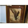 Image 3 : VINTAGE CHINESE WATER COLOUR AND 3D EAGLE ART