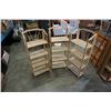 Image 1 : 3 WOOD FOLDING SHELVES