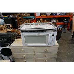 WHITE WHIRLPOOL OVER RANGE MICROWAVE