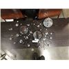 Image 1 : 2  DECORATIVE METAL WALL MIRRORS AND SMALL DISCO BALL