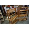 Image 3 : 2 WOOD FOLDING SHELVES