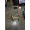 Image 1 : 2 TIER BRASS AND GLASS TEA TROLLEY
