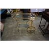 Image 2 : 2 TIER BRASS AND GLASS TEA TROLLEY