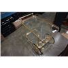 Image 3 : 2 TIER BRASS AND GLASS TEA TROLLEY