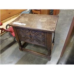 WOOD STORAGE BENCH