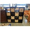 Image 1 : BLACK CUBICAL SHELF WITH STORAGE BASKETS