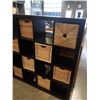 Image 3 : BLACK CUBICAL SHELF WITH STORAGE BASKETS